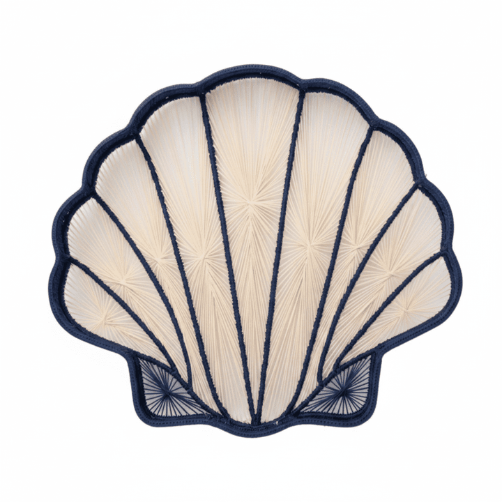 Shell Charm Handwoven Iraca Decorative Tray — Decorative Tray, [material], MacondoForever