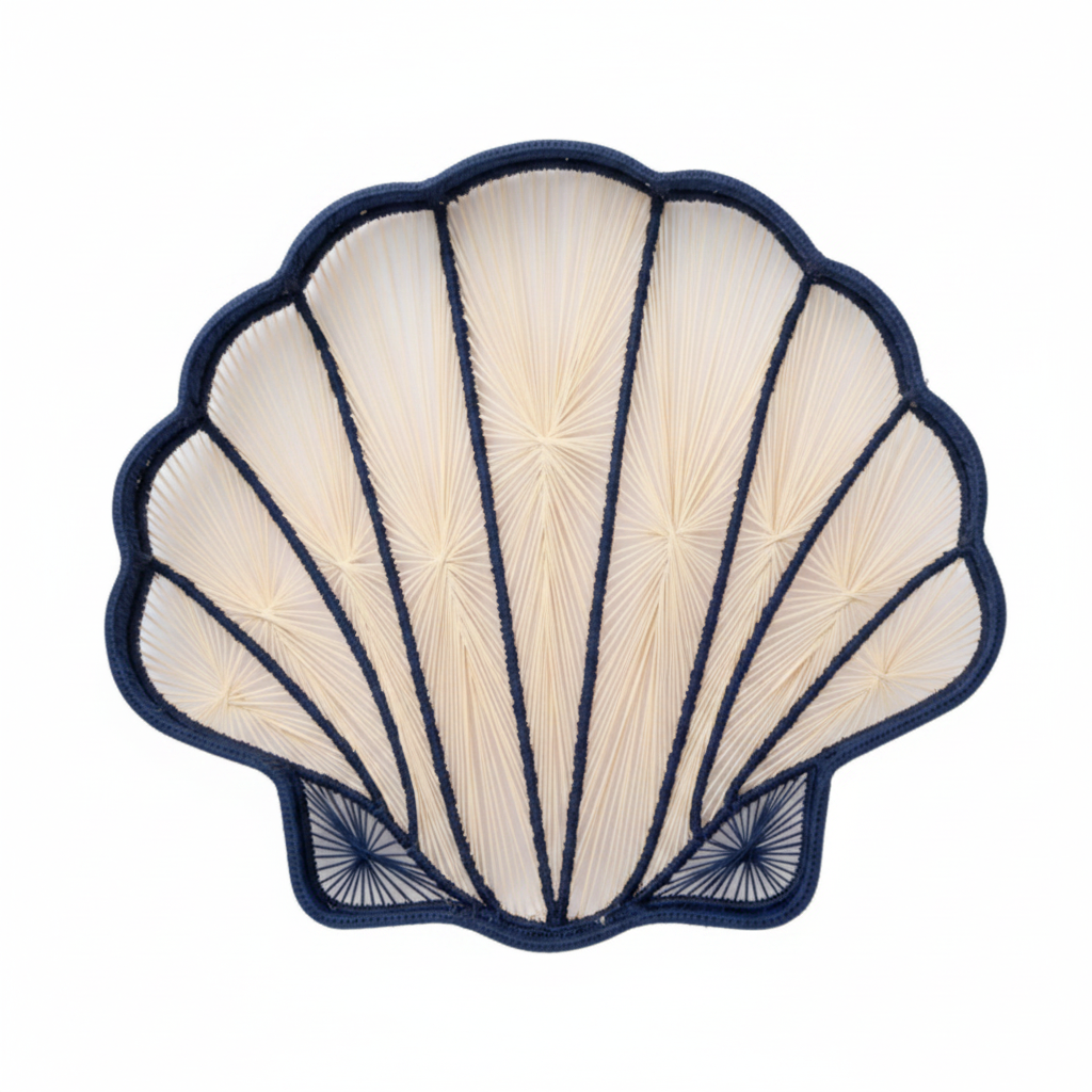 Shell Charm Handwoven Iraca Decorative Tray