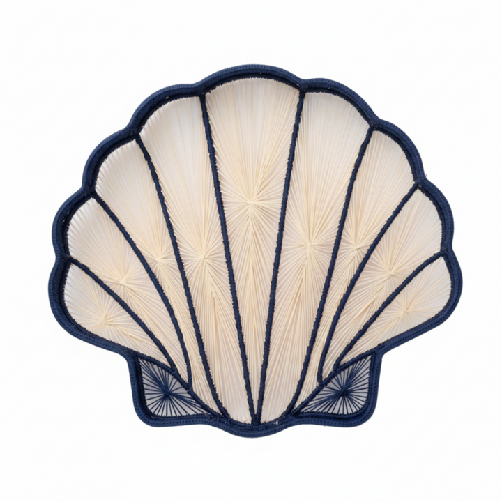 Shell Charm Handwoven Iraca Decorative Tray