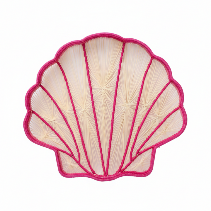 Shell Charm Handwoven Iraca Decorative Tray
