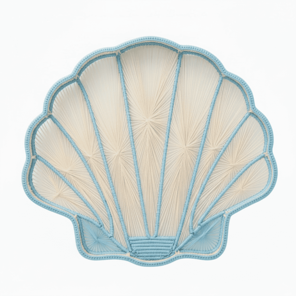 Shell Charm Handwoven Iraca Decorative Tray — Decorative Tray, [material], MacondoForever