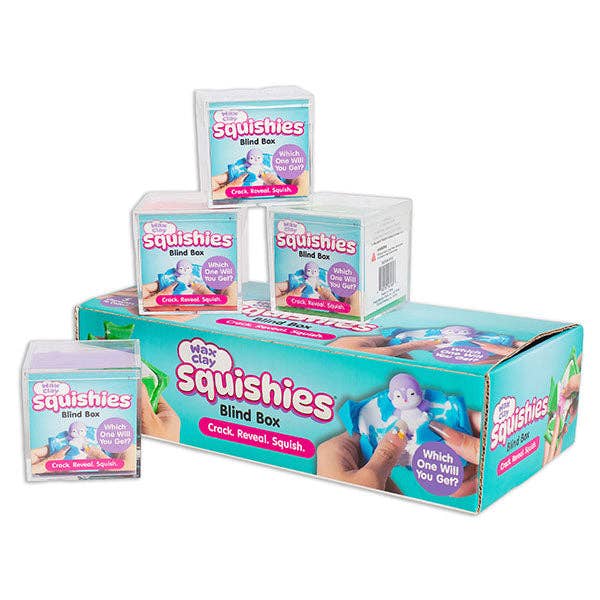 Blind box fidget toy packaging, Wax Clay Squishies® crack-reveal surprise boxes