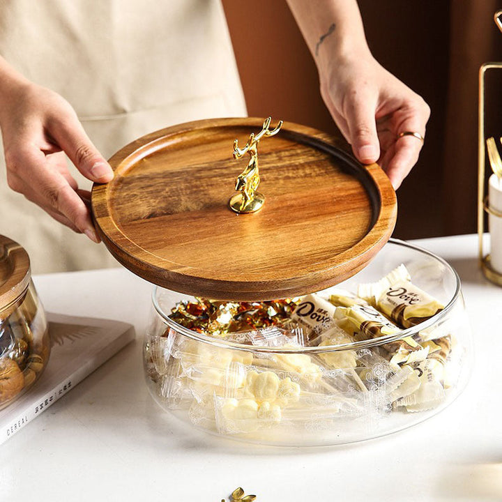 Elk Glass Compote–Transparent or Amber