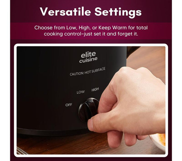 Elite Cuisine 1.5‑Qt Mini Slow Cooker