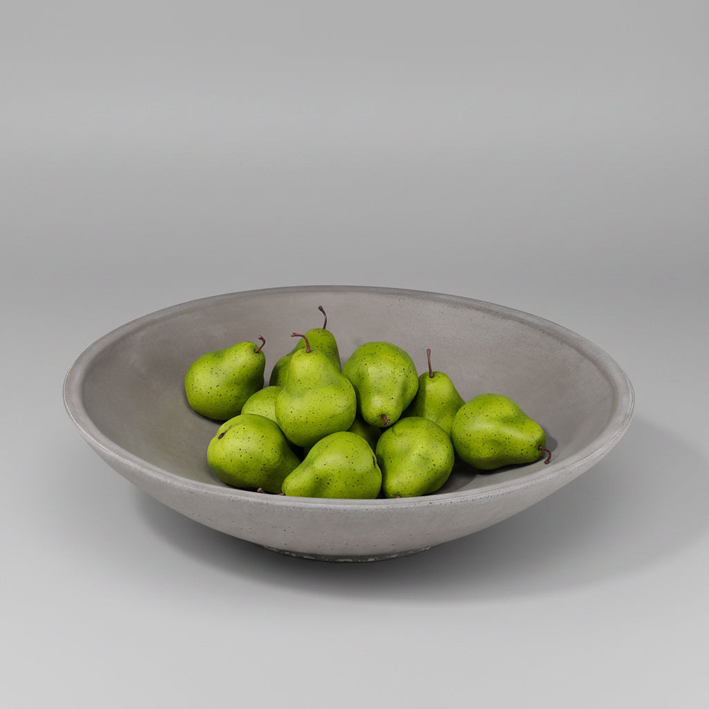 Concrete Infinity Bowl with Birch Presentation Crate: Gray