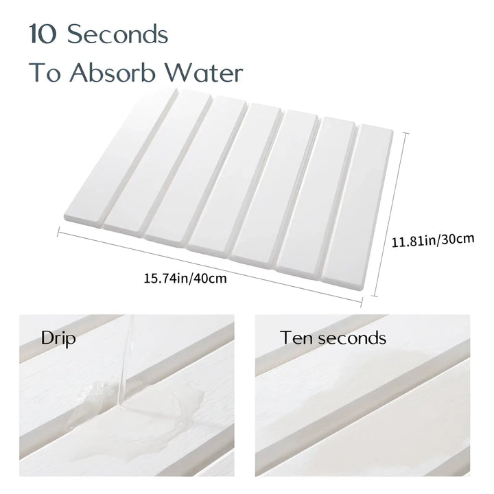 Diatomaceous Earth Foldable Stone Dish Drying Mat