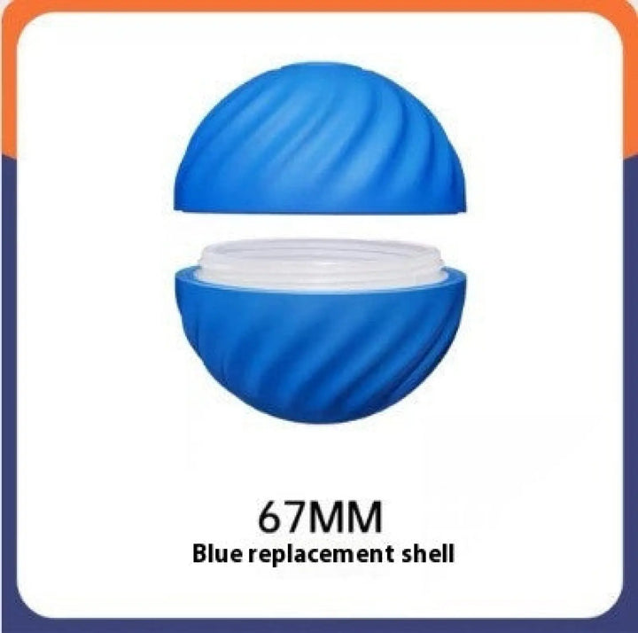 Blue replacement shell for jumping dog ball with smooth dome shape