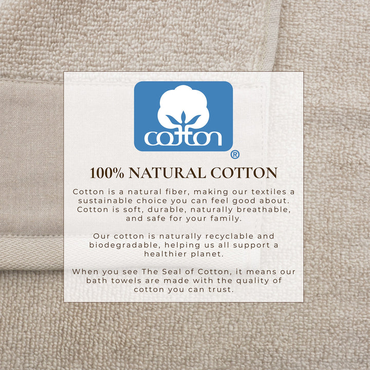 Cotton Linen-Like Border 6-Piece Towel Set - Priya Collection