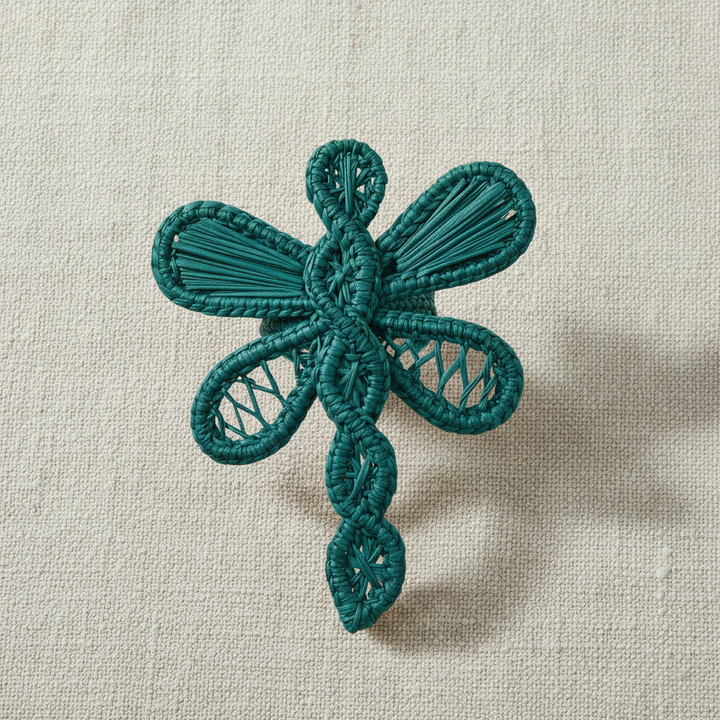 Dragonfly Handwoven Iraca Napkin Ring