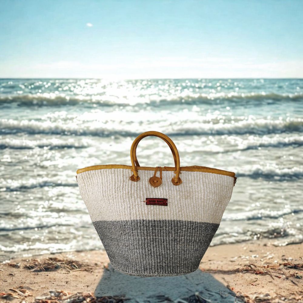Ash & Ivory Wisdom Handmade Sisal Straw Basket Tote
