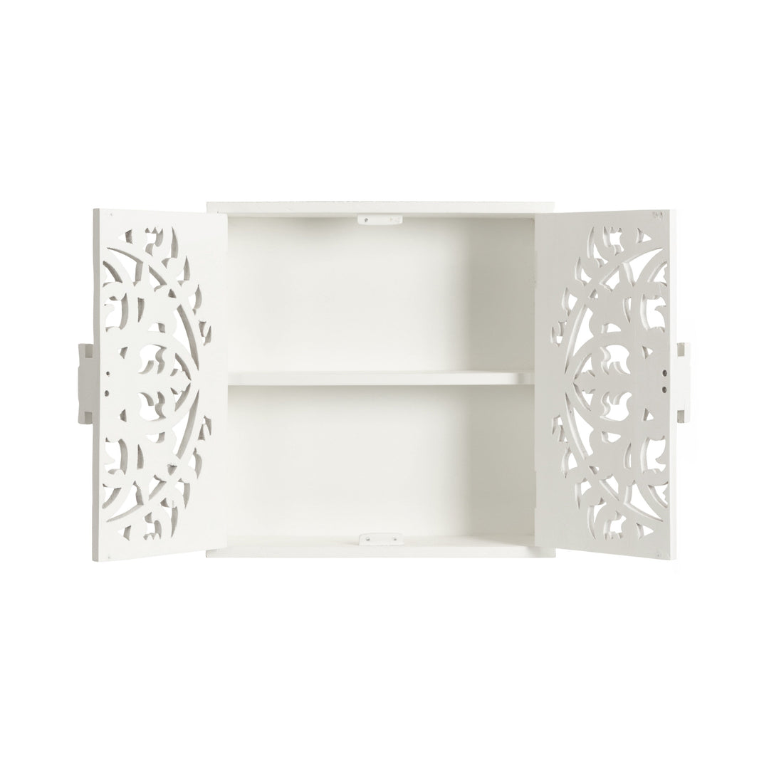 Saanvi Carved Wood Wall Cabinet