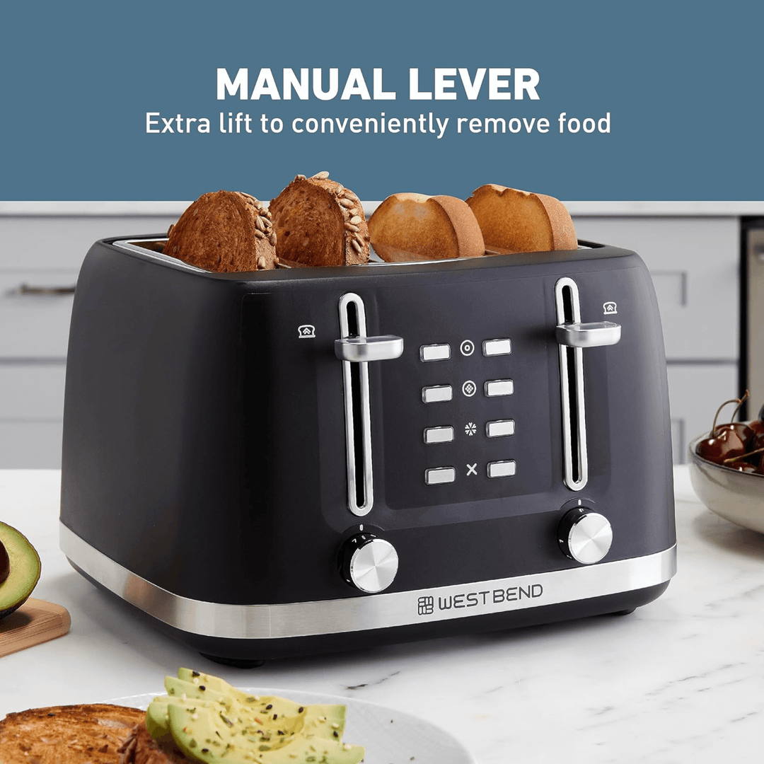 West Bend 4‑Slice Toaster—Stainless Steel