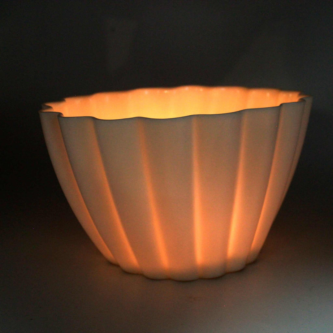 Elysian Fluted Porcelain Candle Holder — Candle, [material], Ember Collective
