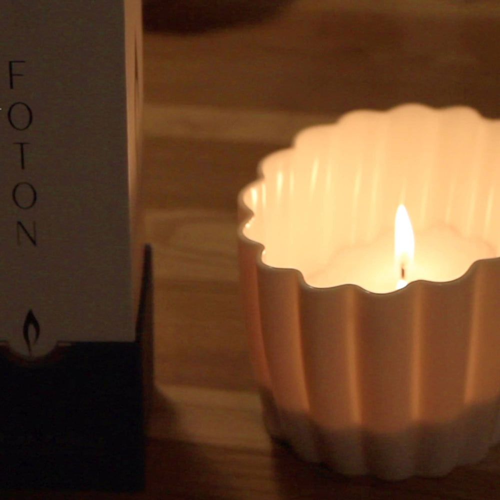 Elysian Fluted Porcelain Candle Holder — Candle, [material], Ember Collective