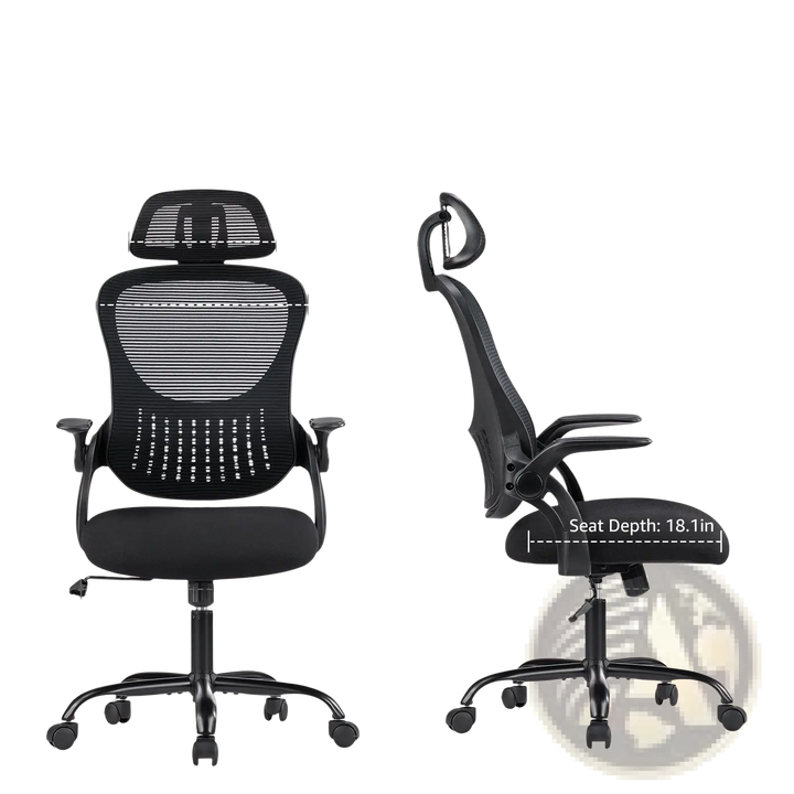 Ergonomic Mesh Office Chair with Flip Up Arms