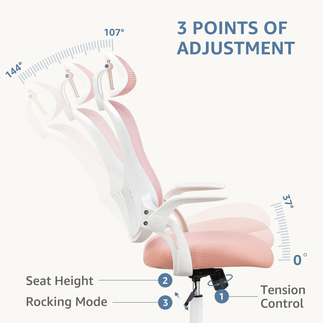 Ergonomic Mesh Office Chair with Flip Up Arms