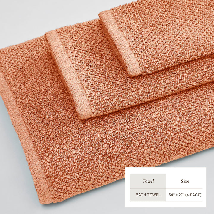 Cotton Textured Bath Towel Set - Acacia Collection