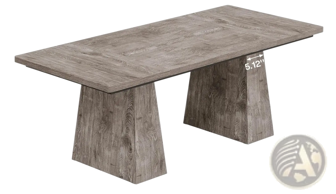 Executive Desk 63 Inch Gray Wood Computer Workstation
