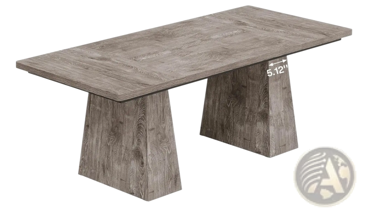 Executive Desk 63 Inch Gray Wood Computer Workstation