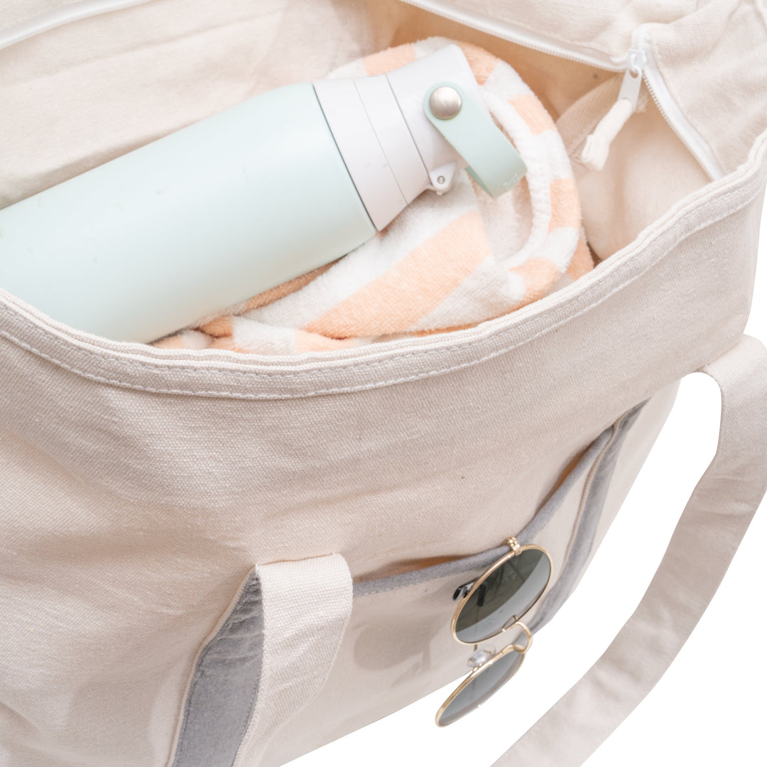 Extra Large Organic Zip Top Canvas Tote