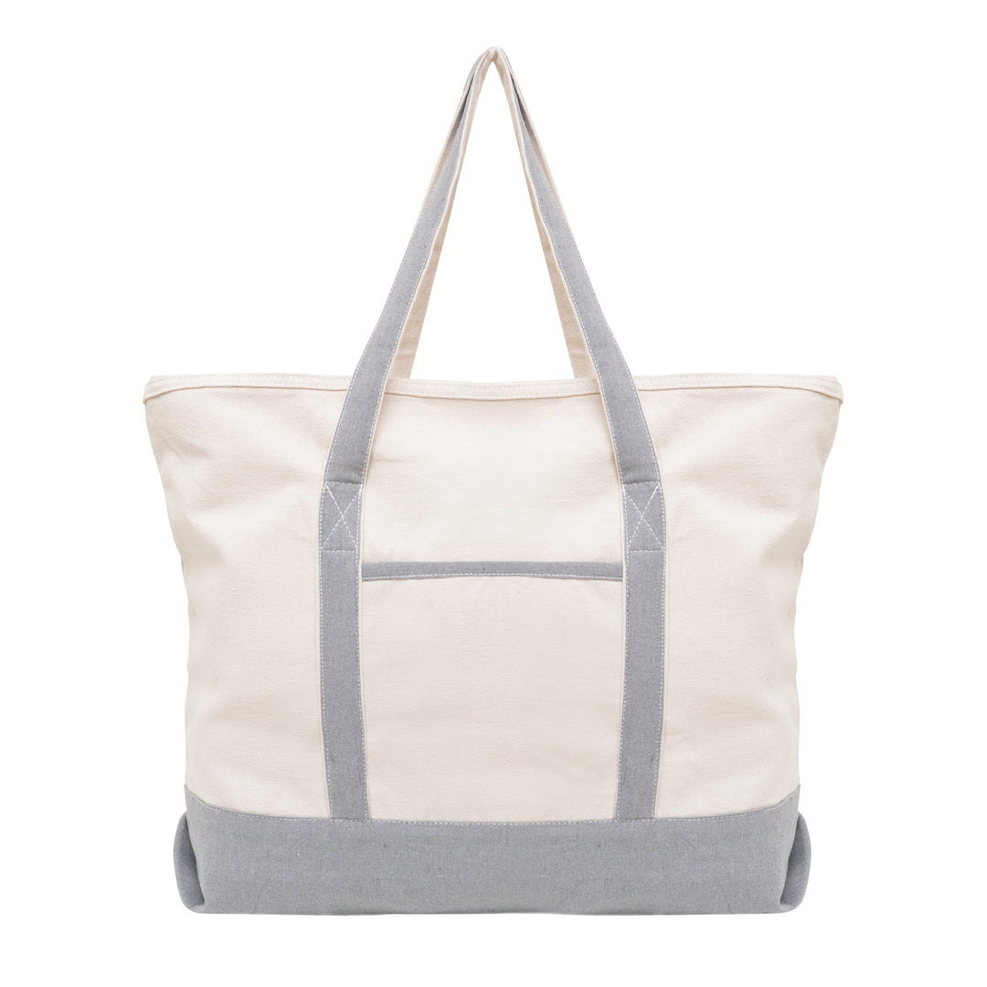 Extra Large Organic Zip Top Canvas Tote