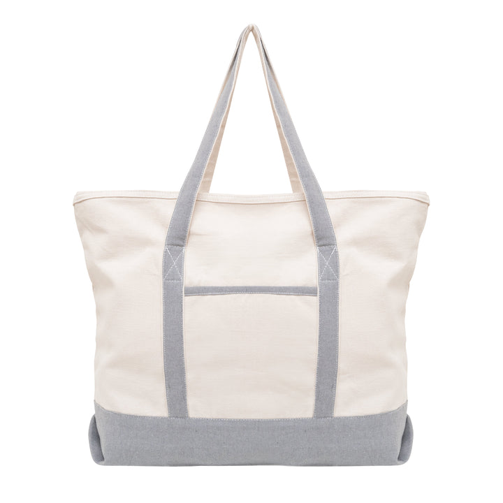 Extra Large Organic Zip Top Canvas Tote