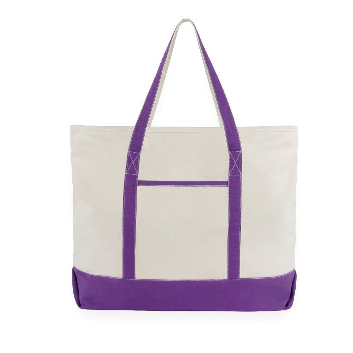 Extra Large Organic Zip Top Canvas Tote
