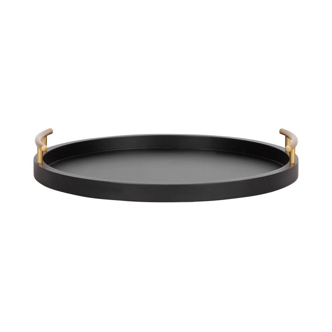 Halsey Wood Round Decorative Tray