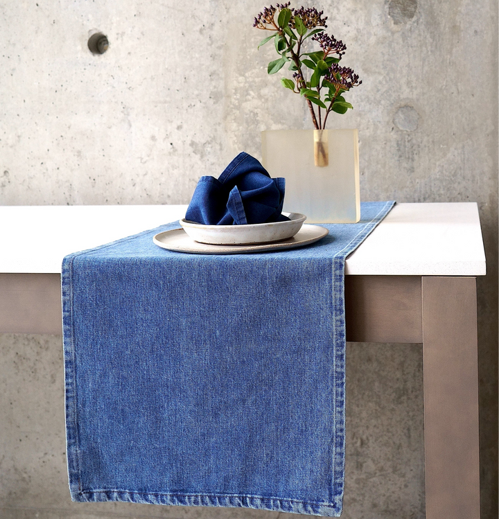 Minimal Denim Table Runner