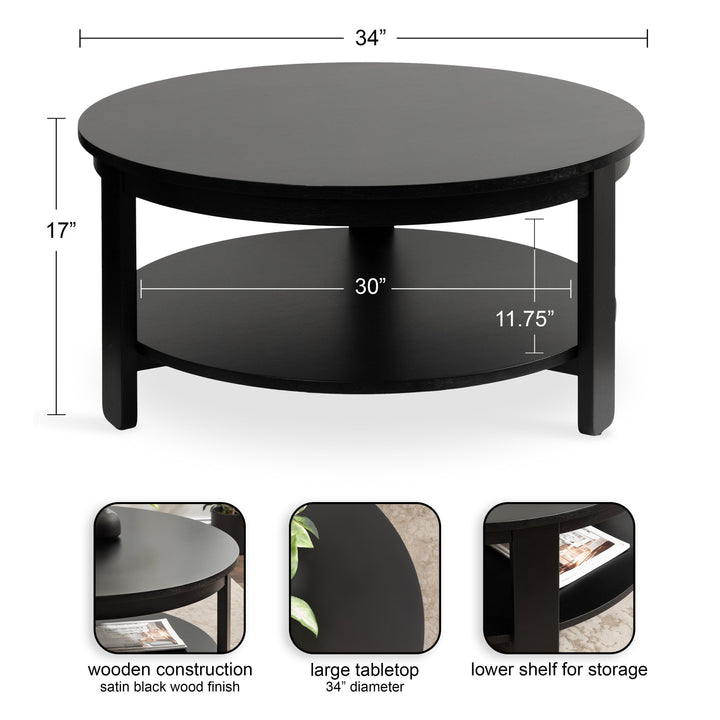 Foxford Round Wood Coffee Table