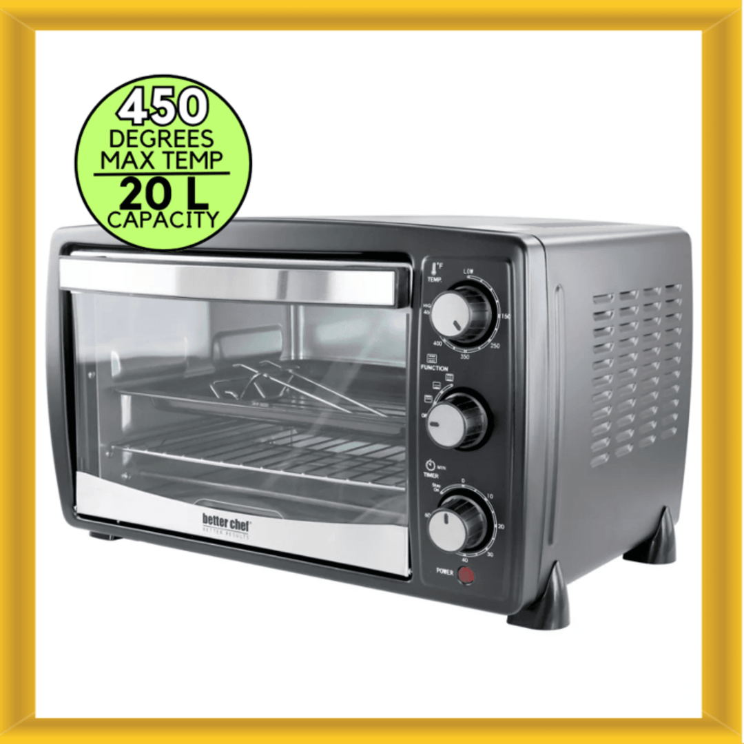 Better Chef 20‑Liter Toaster Oven Broiler—6‑Slice Capacity