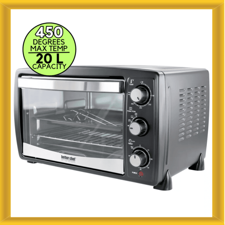 Better Chef 20‑Liter Toaster Oven Broiler—6‑Slice Capacity