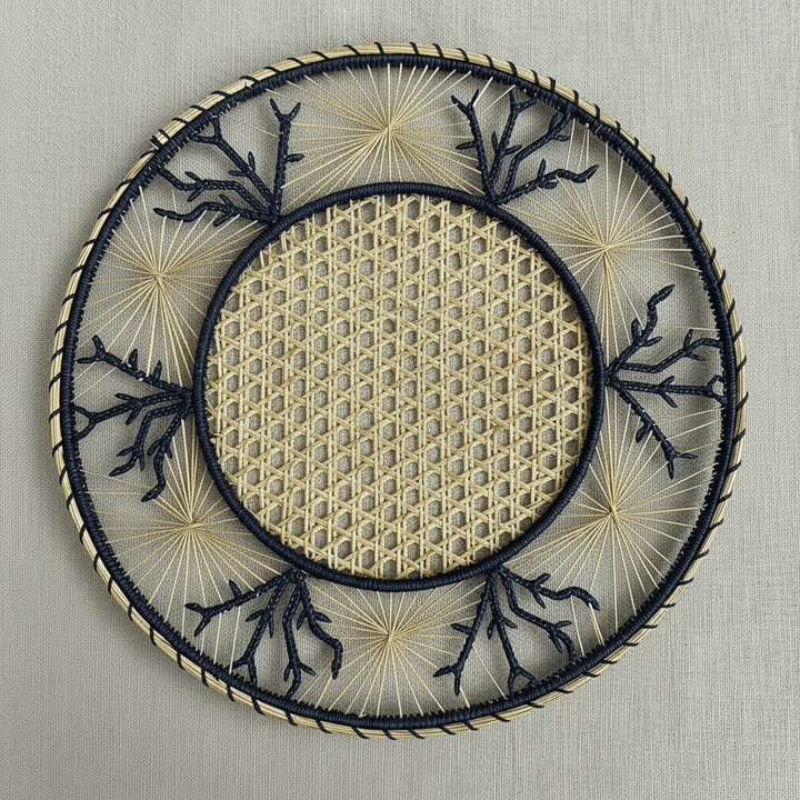 Coral Coastal Handwoven Iraca Placemat — Placemats, [material], MacondoForever