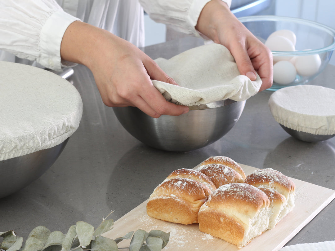 Reusable Organic Linen Bowl Covers (4-Pack)