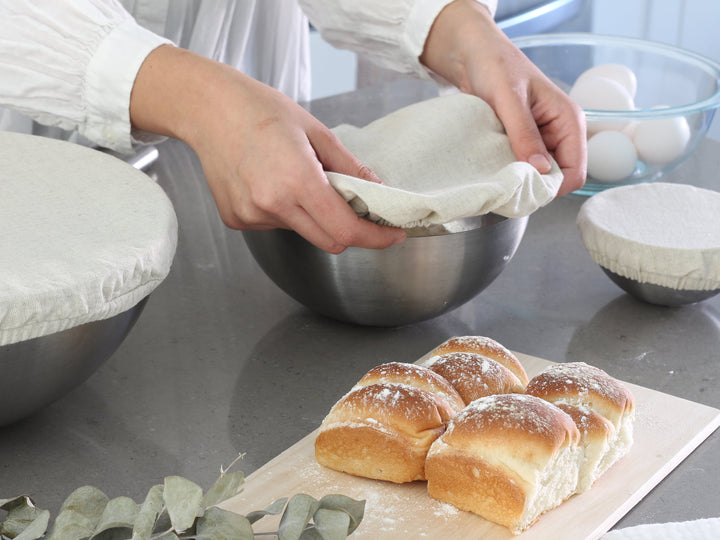 Reusable Organic Linen Bowl Covers (4-Pack)