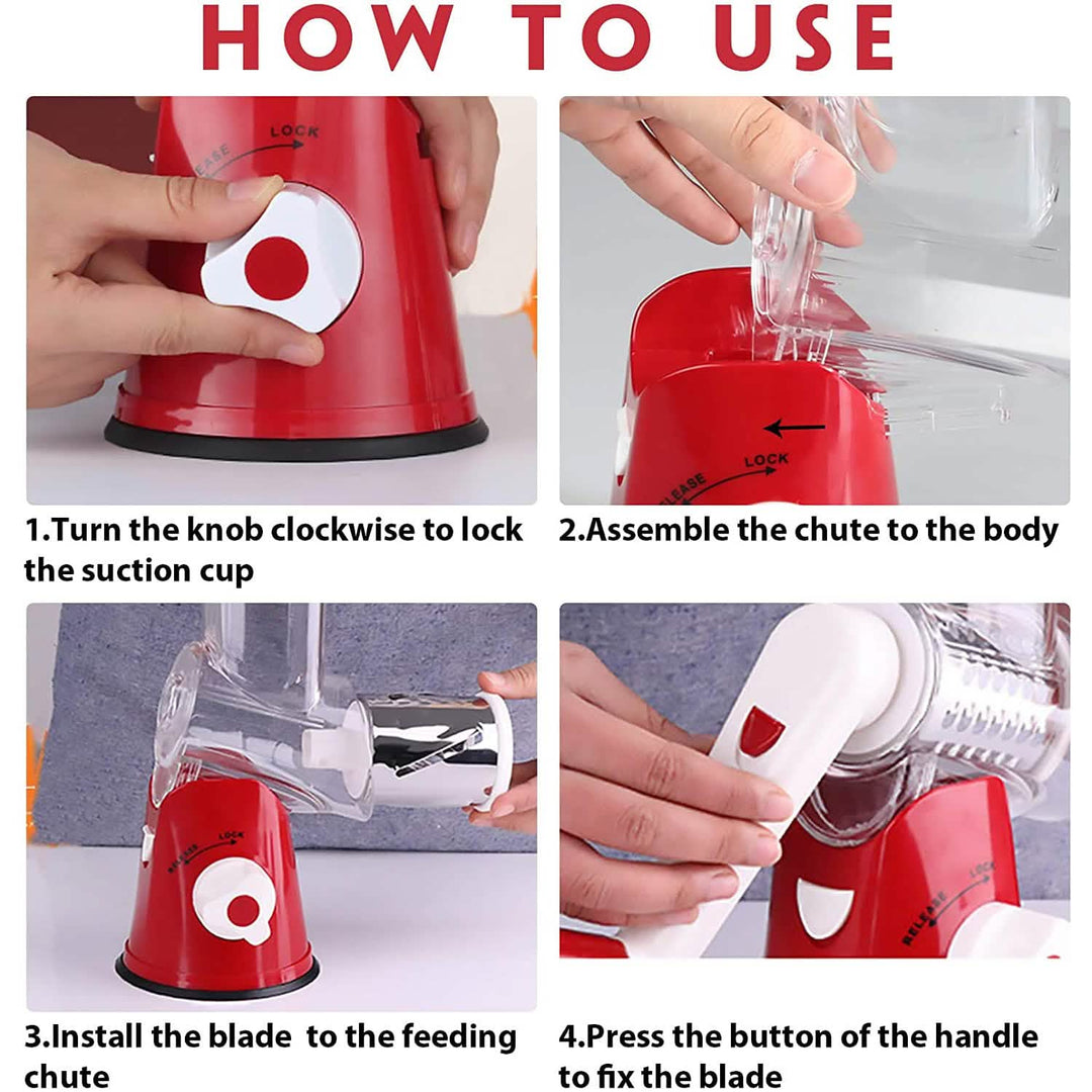Rotary Cheese Grater with Handle