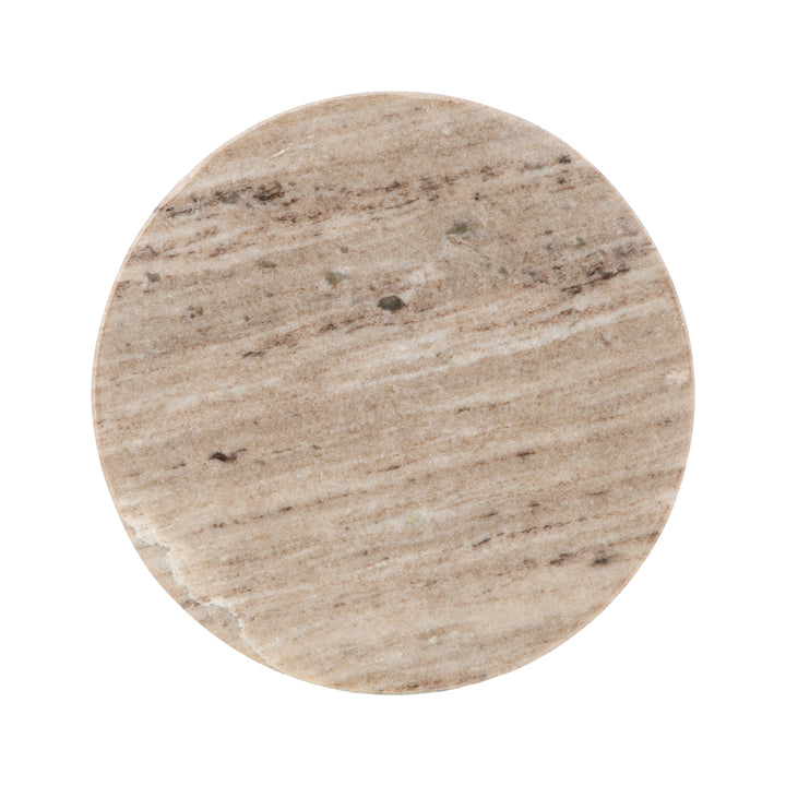 Baronet Round Marble and Metal Table