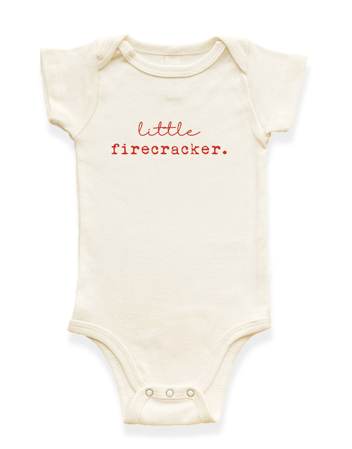 Little Firecracker Organic Cotton Short Sleeve Baby Bodysuit