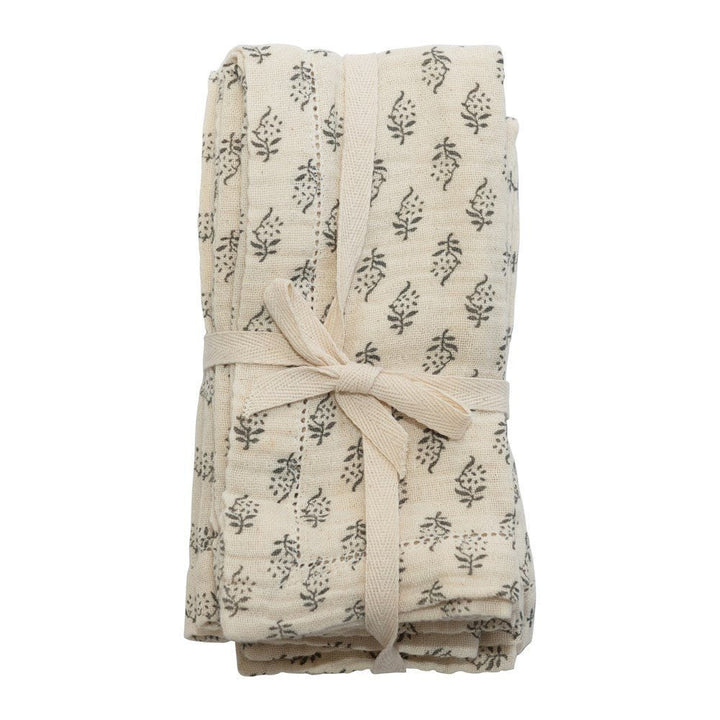 Floral Long-Staple Cotton Napkins (Set of 4)
