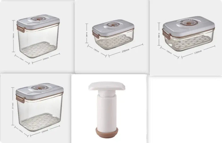Arbaglobal Vacuum Seal Glass Food Storage Container Set