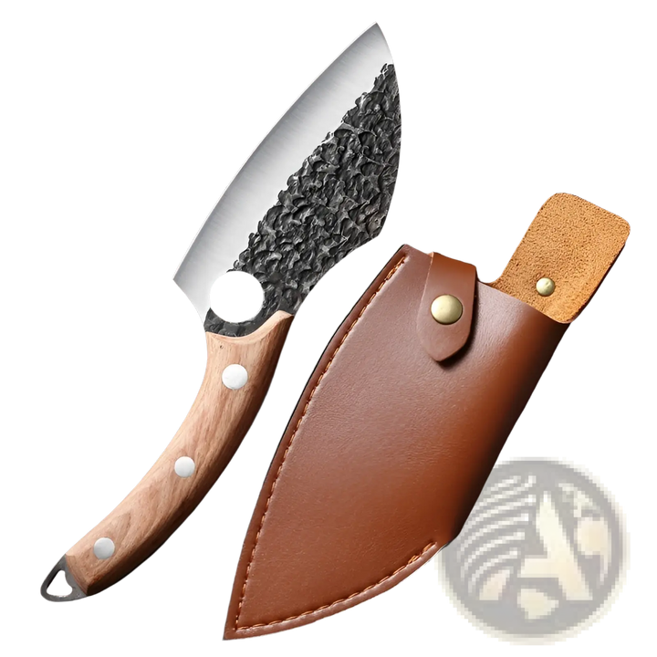 Forged High Carbon Steel Outdoor Chef Knife with Sheath
