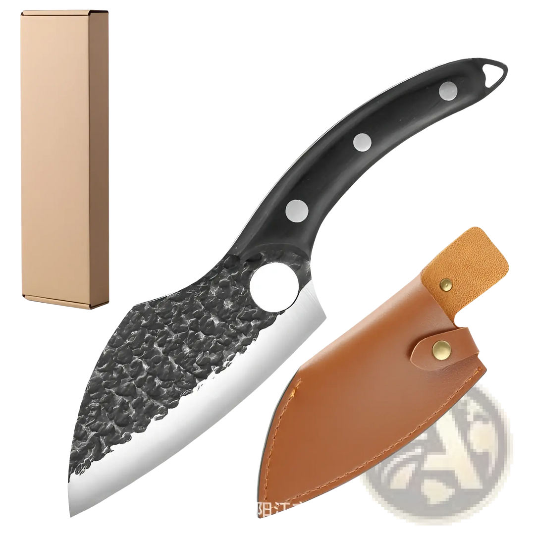 Forged High Carbon Steel Outdoor Chef Knife with Sheath