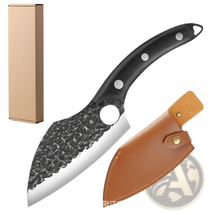 Forged High Carbon Steel Outdoor Chef Knife with Sheath