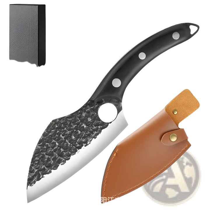 Forged High Carbon Steel Outdoor Chef Knife with Sheath