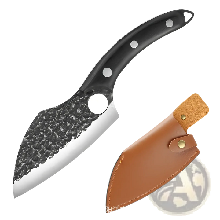 Forged High Carbon Steel Outdoor Chef Knife with Sheath