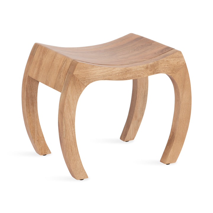 Loviisa Wood Ottoman and Vanity Stool