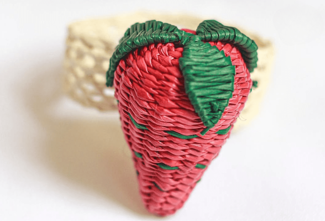 Strawberry Handwoven Iraca Napkin Ring — Napkin Ring, [material], MacondoForever
