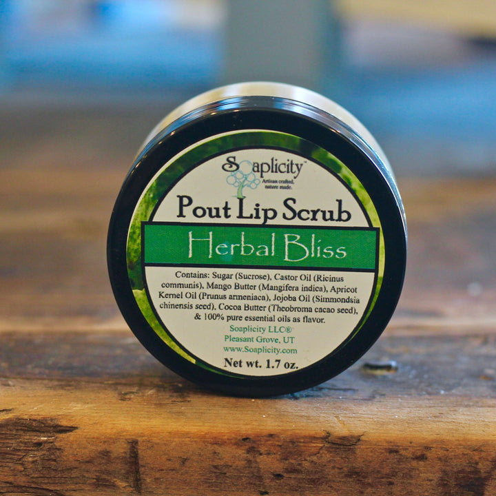 Herbal Bliss Pout Lip Scrub — Lip Scrubs, [material], Soaplicity