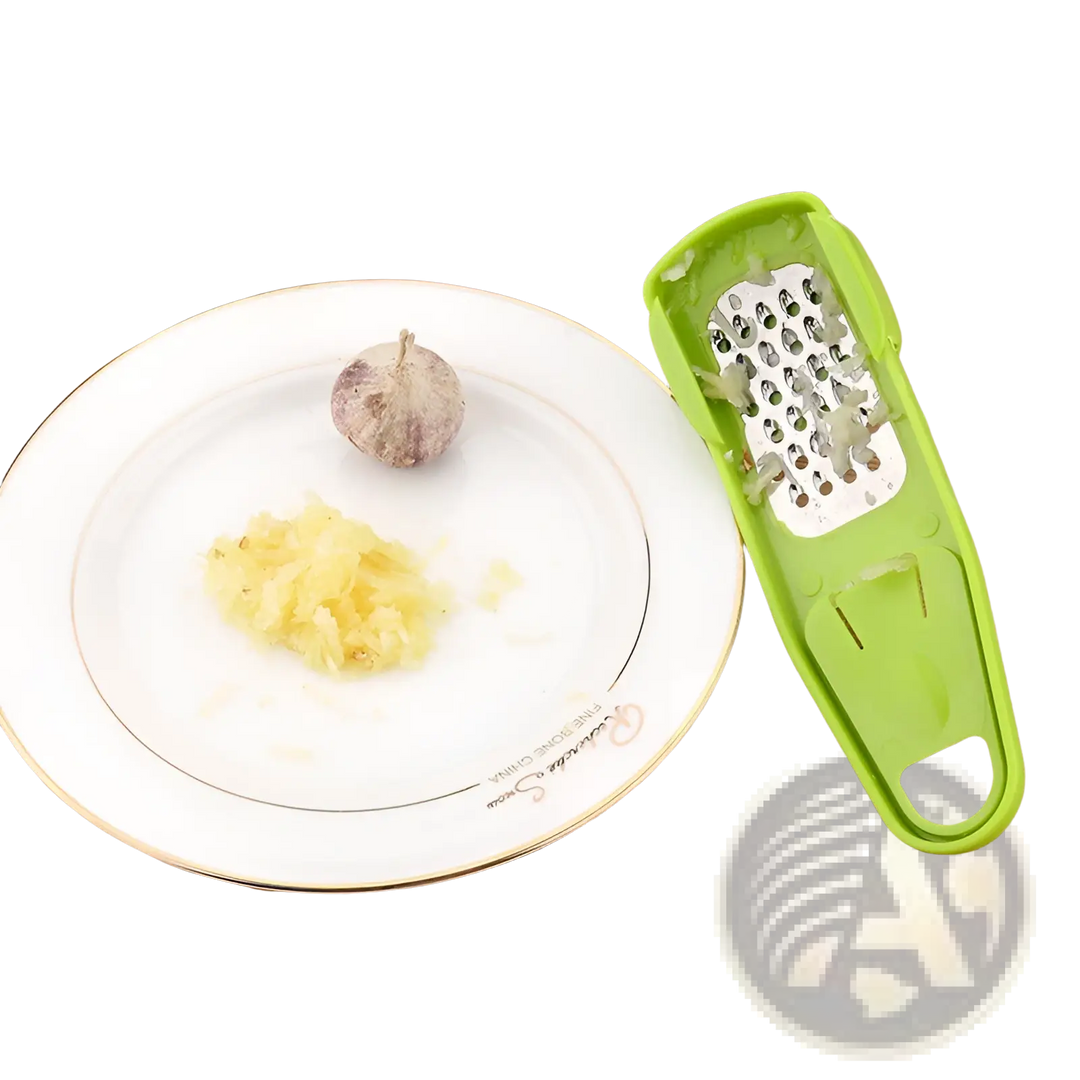 Garlic Press Grater Set Stainless Steel Mincer 2 Pack