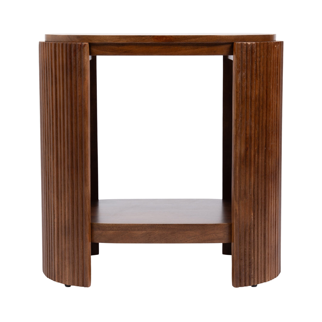 Cakora Capsule Wood Side Table